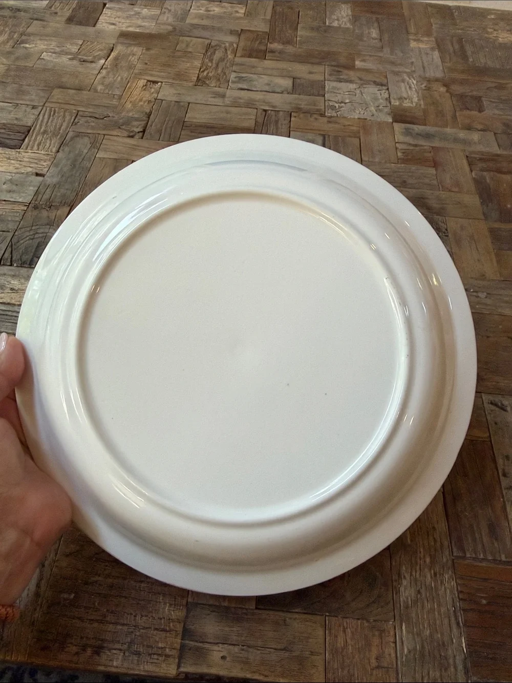 Vintage Ceramic Apple Pie Recipe Serving Pie Plate in Cream and Green